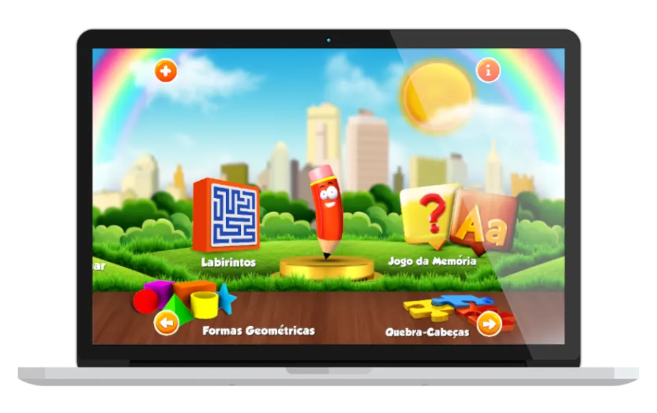 Desktop screen from the Exercises for Kids educational game
