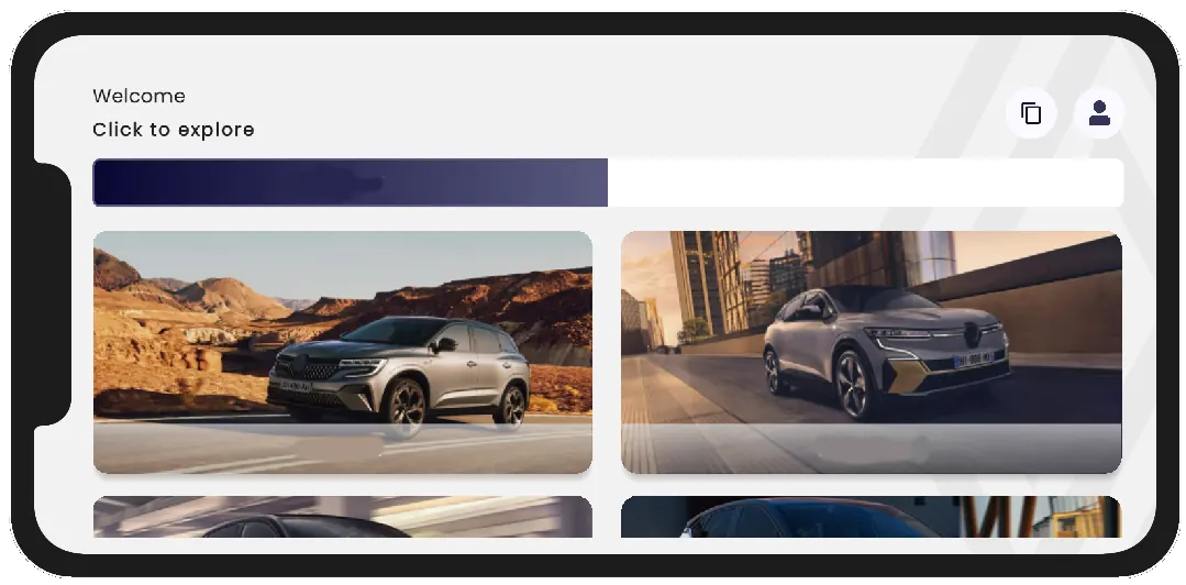 Vehicle color controls in the iOS application