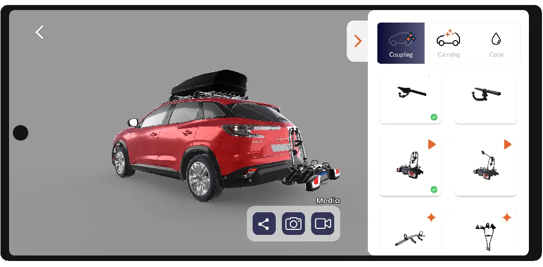 Vehicle customization experience on Android