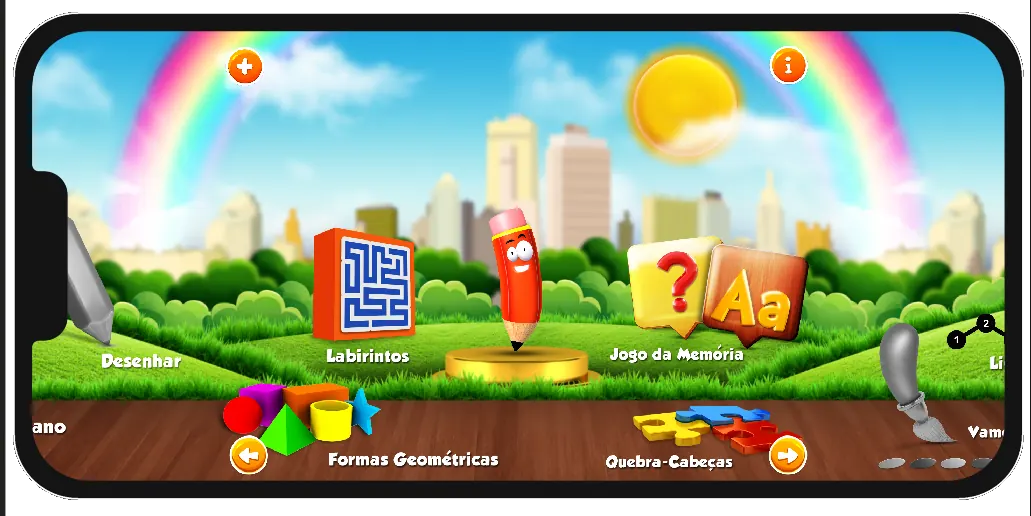 Educational activity shown on iOS