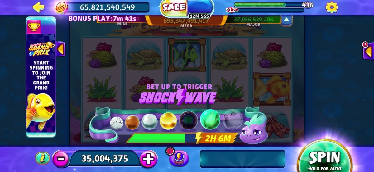 Gold Fish live game event and controls