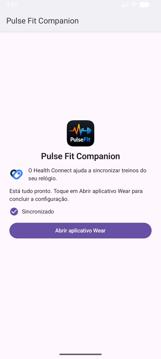 Pulse Fit mobile companion screen