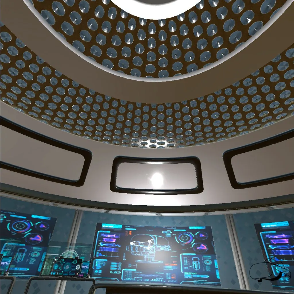 Immersive content scene in the Vale Hall application