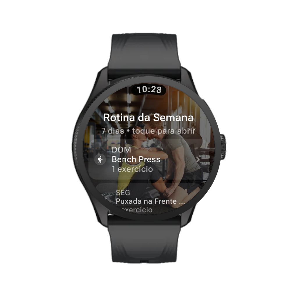 Exercise card on watch